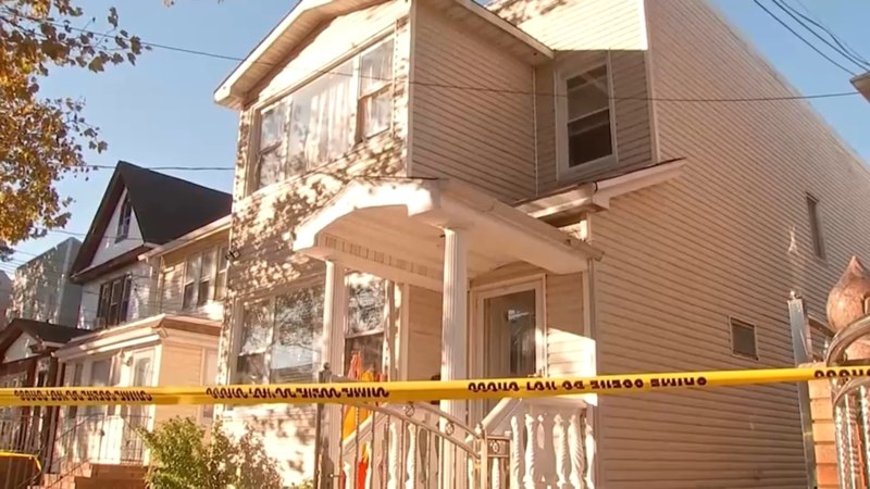 Police tape outside the 110th Street home in Richmond Hill, Queens, where 5-year-old Fabiana Cabello was found unresponsive
