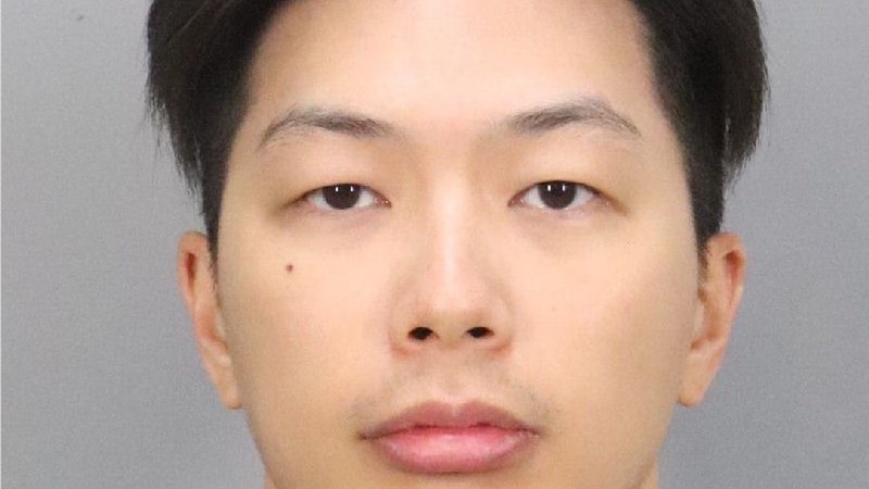 Booking photo of Kelvin Chiu published by KTVU in its coverage of his arrest