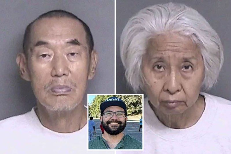 Shouyong Zhang and Shili Chen in booking photos released after their arrest for the murder of Jonathan McKinsey